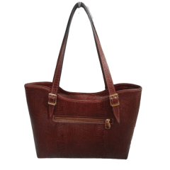 Bolsa de couro grande Croco