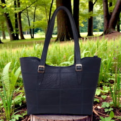 bolsa de couro legítimo patchwork vermelha