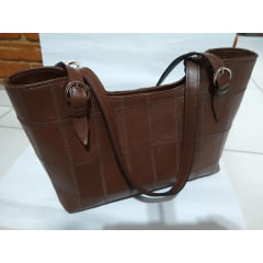 Bolsa de Couro Legitimo Retalhos selecionados / estruturada/ colorida